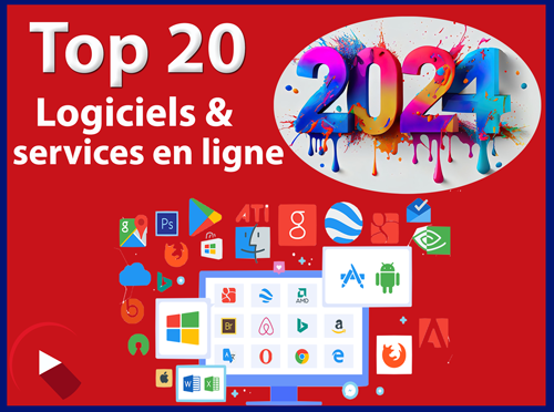 Top 20 Logiciels/Services en ligne 2024